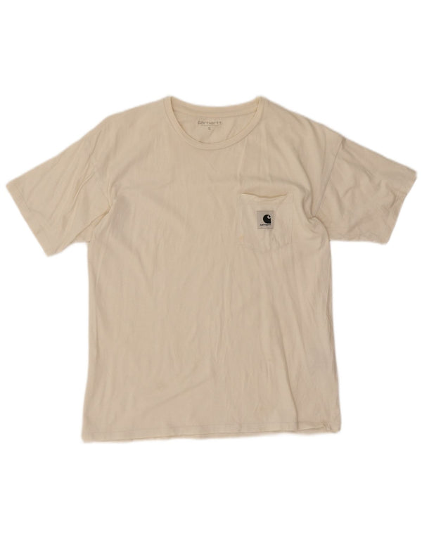 Carhartt - Camiseta para hombre, talla pequeña, algodón blanco
