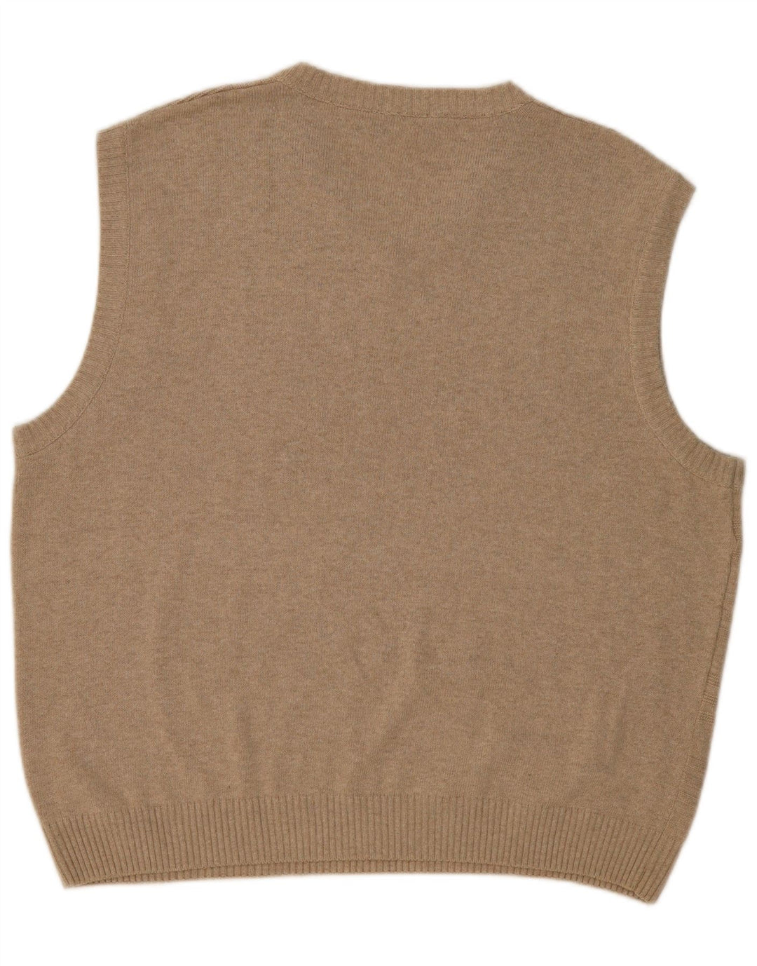 PATRICK BERNARD Camiseta sin mangas para hombre XL Beige Argyle/Diamond Cotton