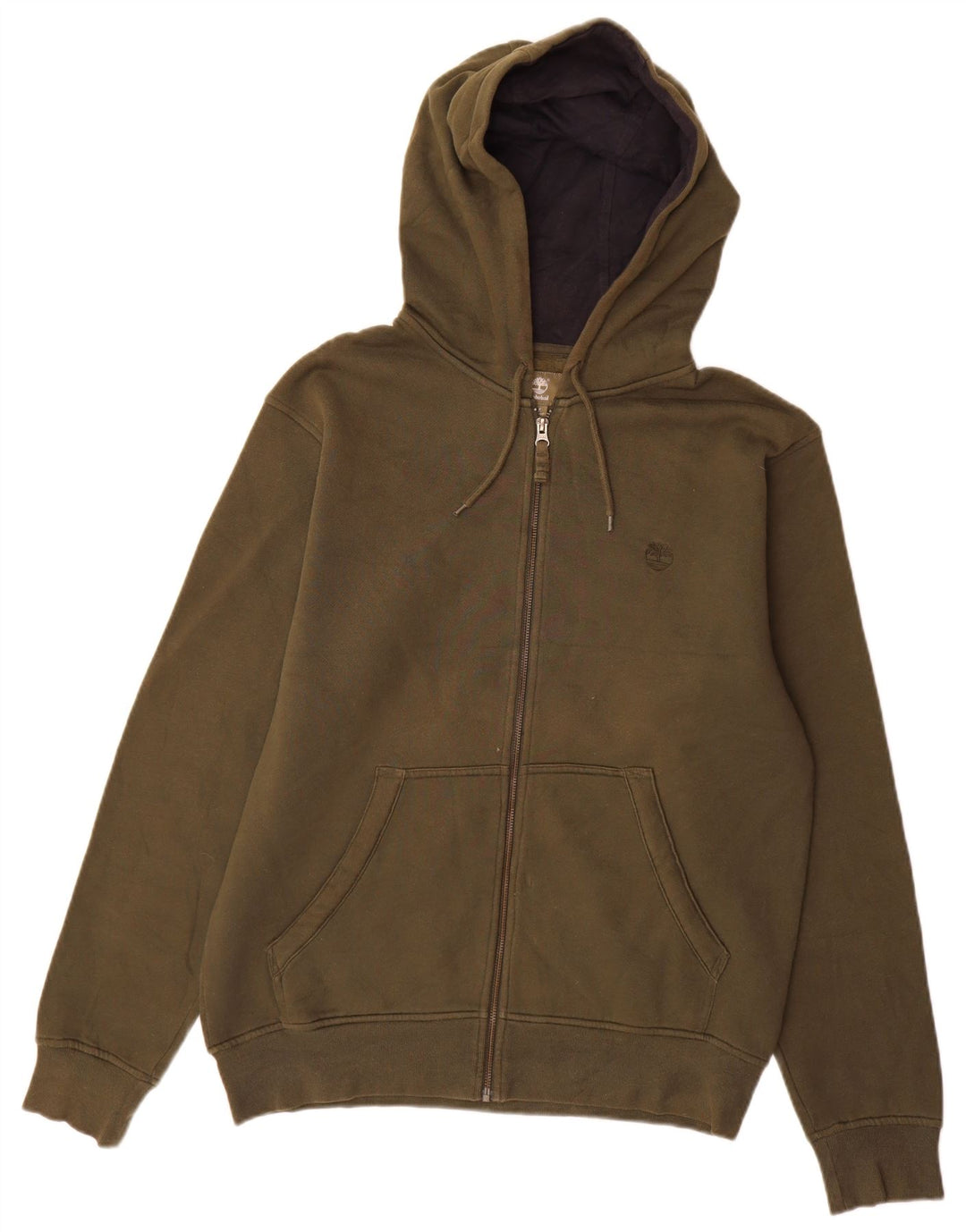 Timberland Suéter con capucha y cremallera de ajuste regular para hombre Algodón caqui mediano