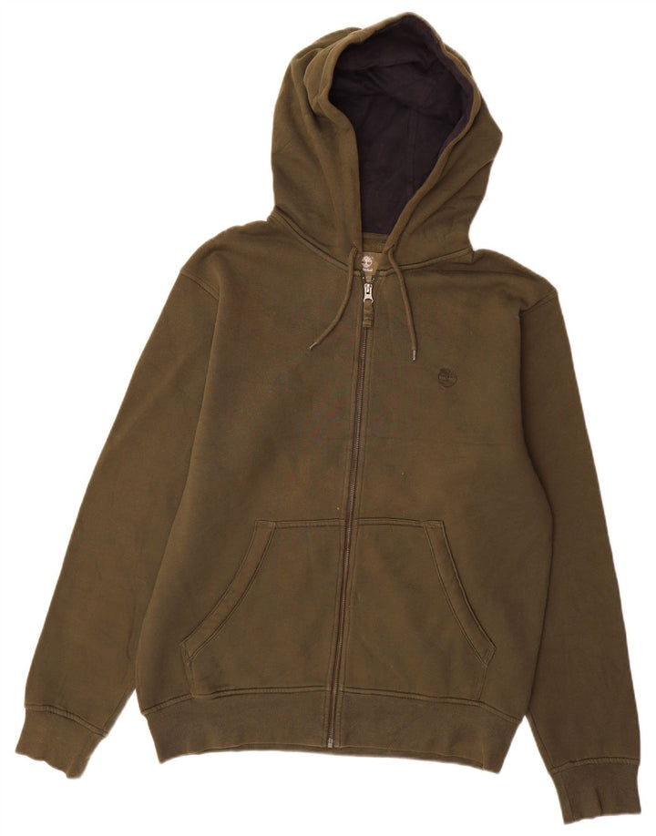 Timberland Suéter con capucha y cremallera de ajuste regular para hombre Algodón caqui mediano