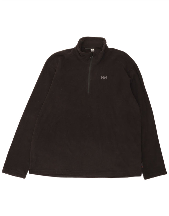 Helly Hansen Jersey polar con cremallera y cuello para hombre 3XL Poliéster negro
