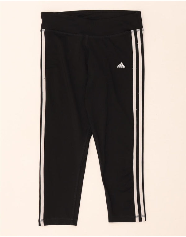 Adidas Climalite Capri Leggings para mujer Reino Unido 8/10 Pequeño Negro Poliéster