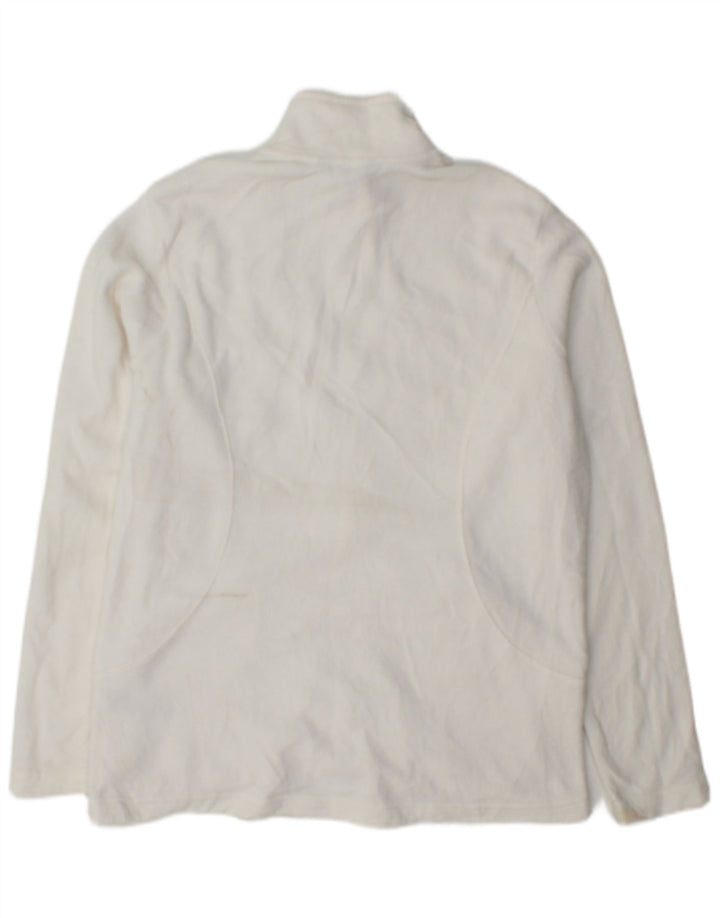 Marks & Spencer Chaqueta polar para mujer UK 44 Grande Poliéster blanco