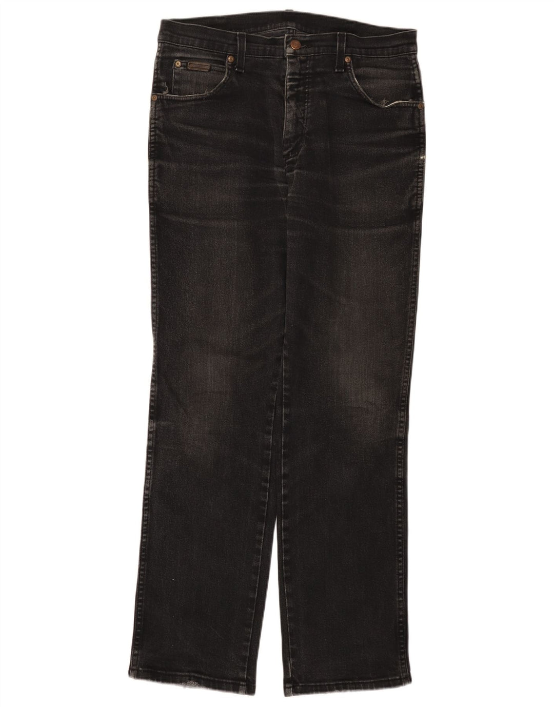 WRANGLER Vaqueros rectos elásticos Texas para hombre W33 L32 Algodón negro
