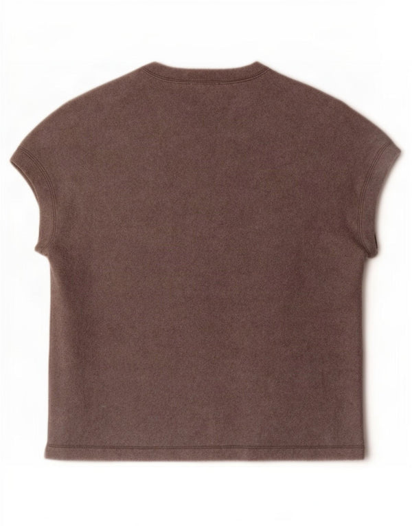 Zara Camiseta Mujer Top UK 44 Acrílico Gris Medio