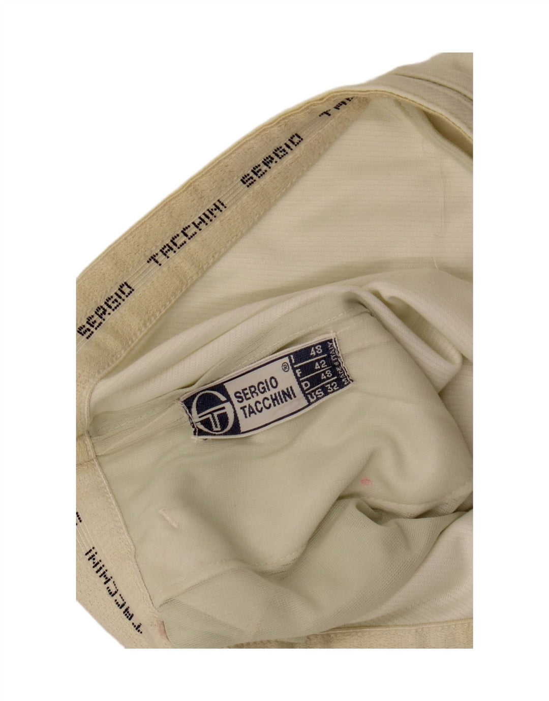 SERGIO TACCHINI Pantalones cortos casuales para hombre IT 48 Medium W30 Blanco roto