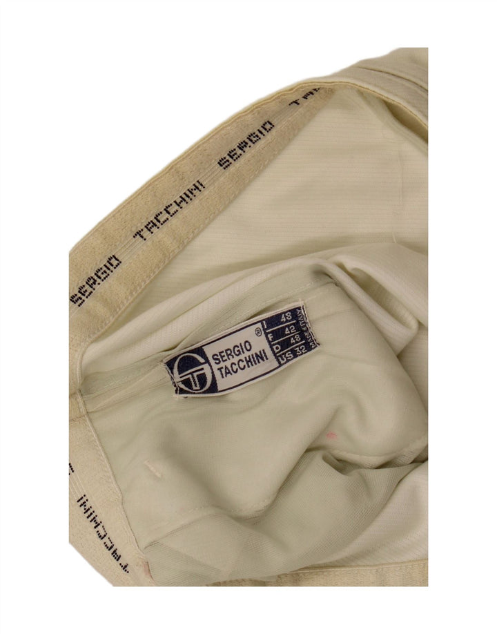 SERGIO TACCHINI Pantalones cortos casuales para hombre IT 48 Medium W30 Blanco roto