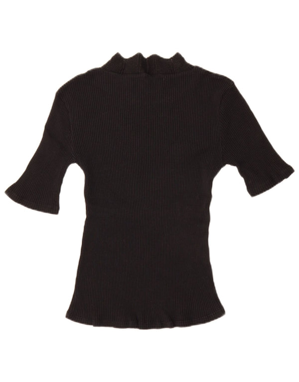 Zara Mujer Camiseta Top Reino Unido 44 Grande Negro