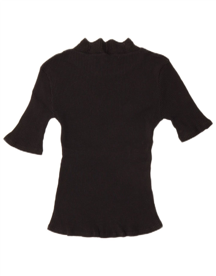 Zara Mujer Camiseta Top Reino Unido 44 Grande Negro