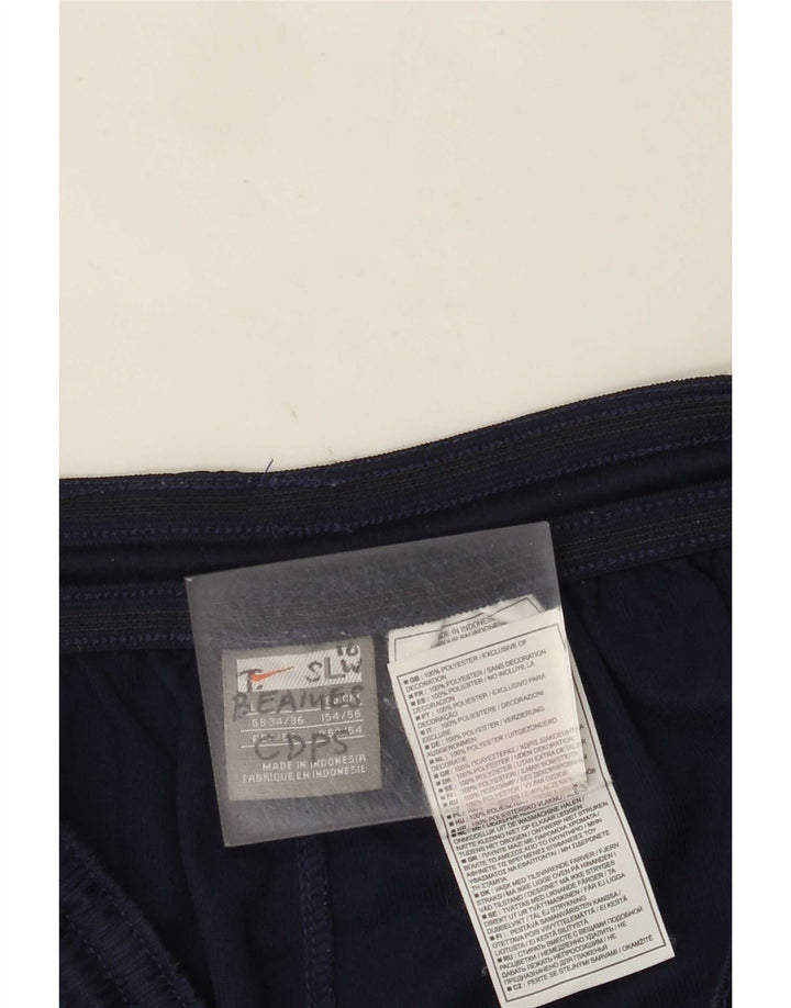 Nike - Pantalones cortos deportivos para hombre, talla grande, poliéster a rayas, color azul marino