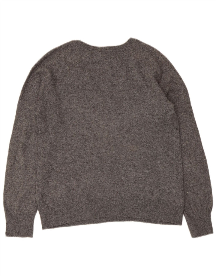 ZARA Suéter tipo jersey con cuello barco para mujer UK 44 Gris medio