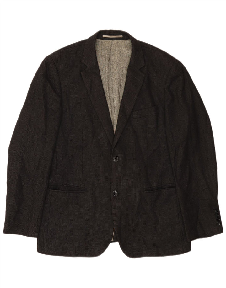 Dkny Chaqueta tipo blazer de 2 botones para hombre UK 38 Mediana lana negra