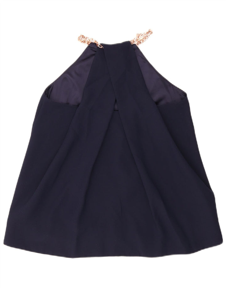 Ted Baker Cami Top para mujer Talla 2 Pequeño Poliéster azul marino