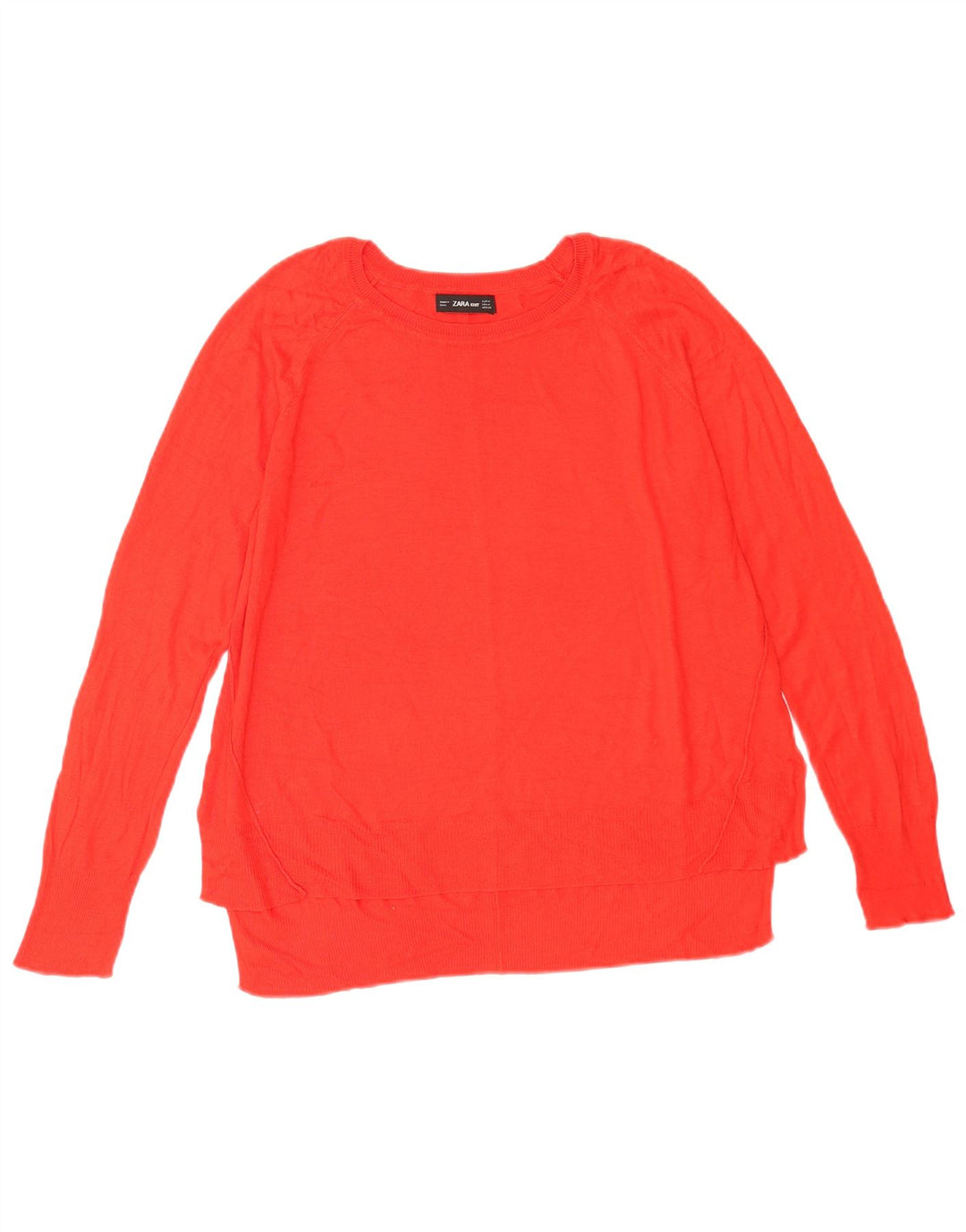 Zara - Jersey con cuello barco para mujer, talla 40, talla M, color rojo