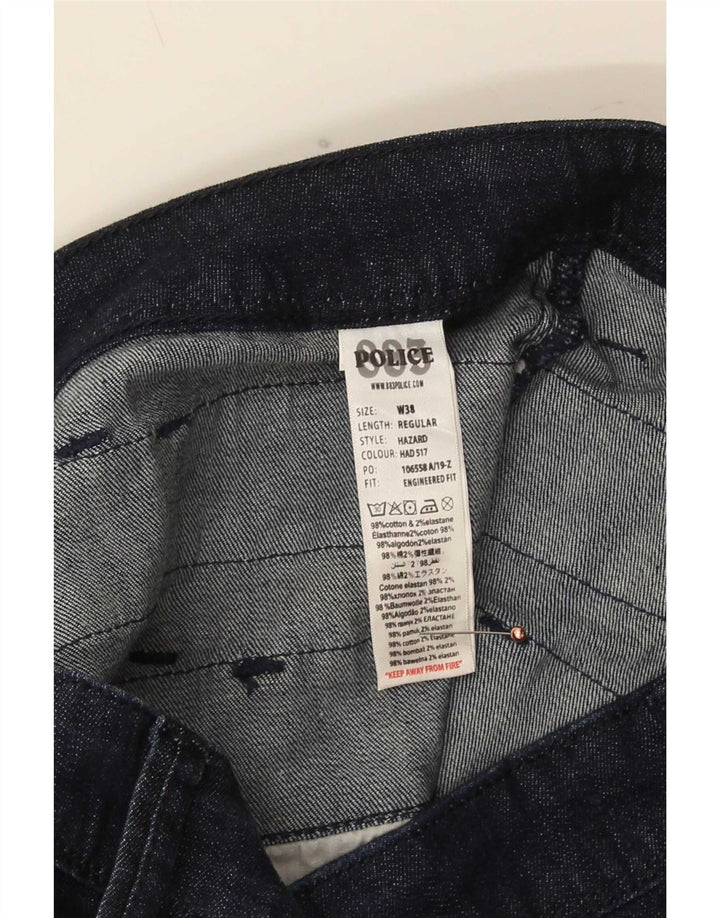 883 Police Vaqueros rectos de corte regular para hombre W38 L30 Azul marino