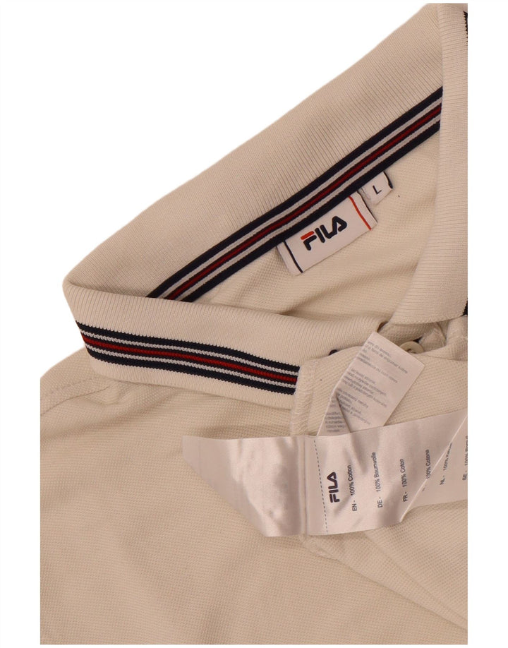 Fila Polo Hombre Algodón Blanco Grande