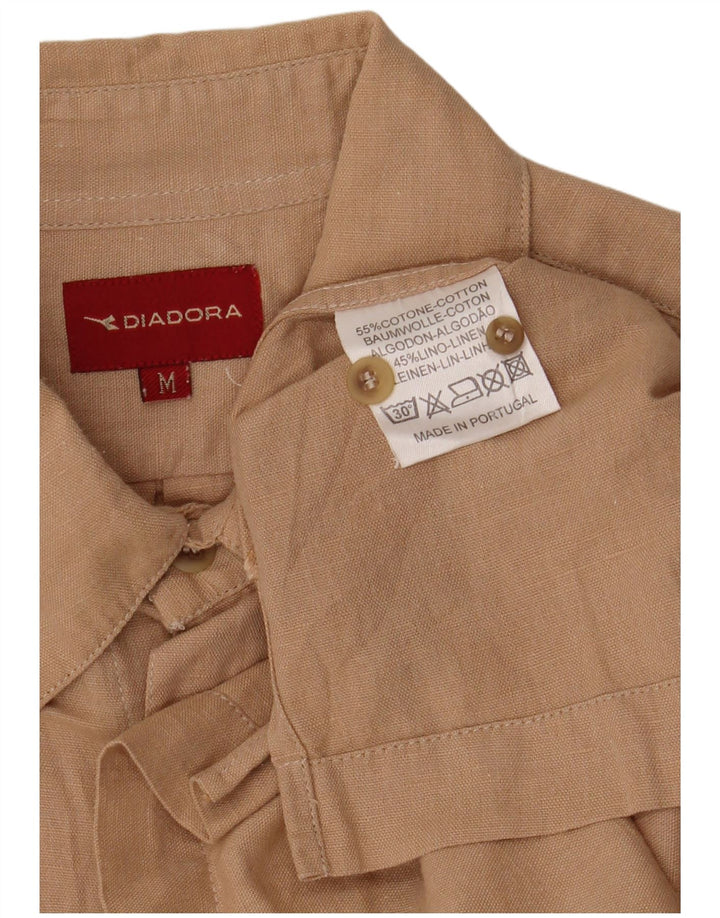 DIADORA Camisa Manga Corta Hombre Algodón Beige Medio