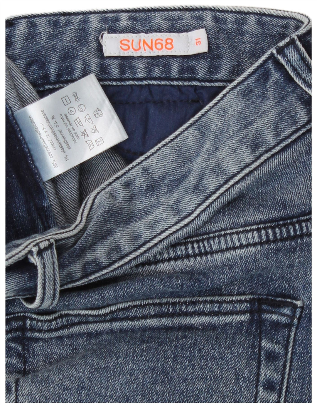 Vaqueros ajustados para hombre Sun68 W31 L30 Algodón azul