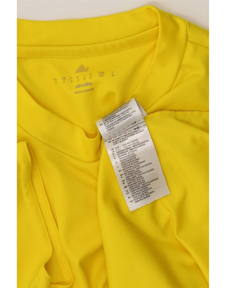 Adidas Mens Climalite Camiseta Top Pequeño Amarillo Poliéster