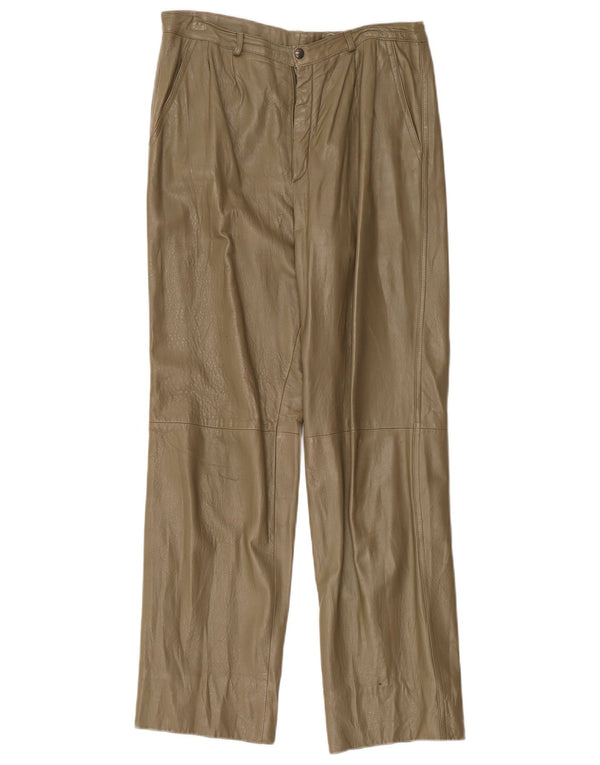 Pantalones Sperry De Cuero Rectos Para Mujer W32 L29 Caqui