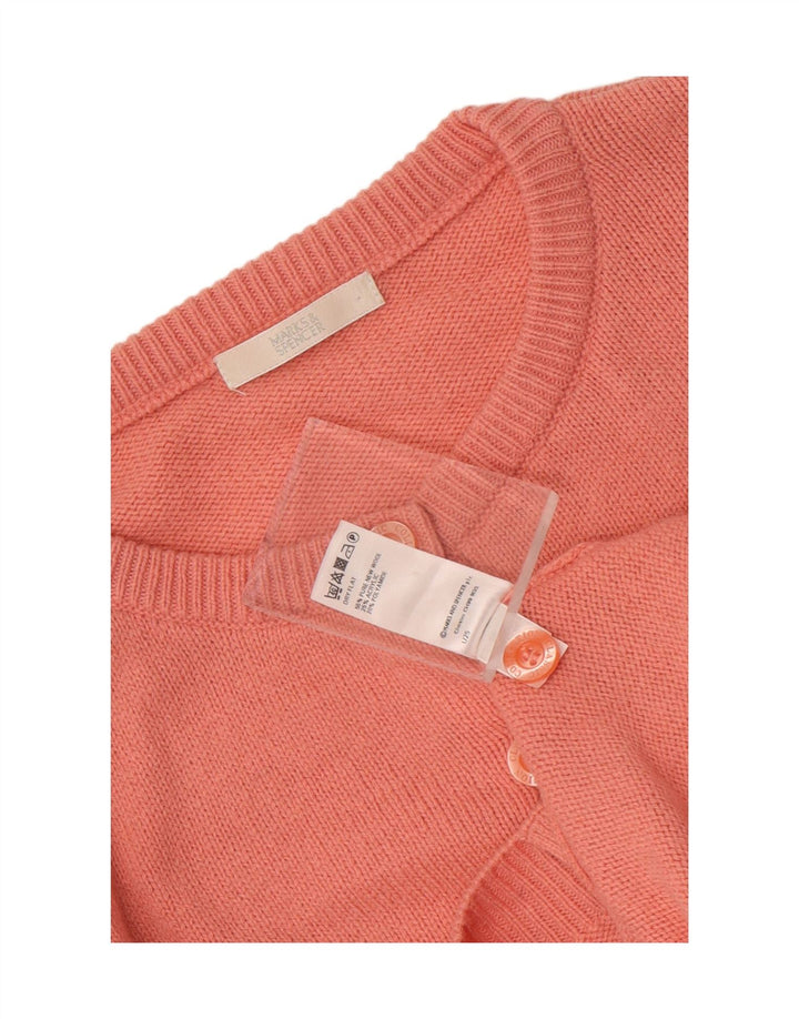 Marks & Spencer Suéter tipo cárdigan para mujer Reino Unido 44 Lana rosa grande