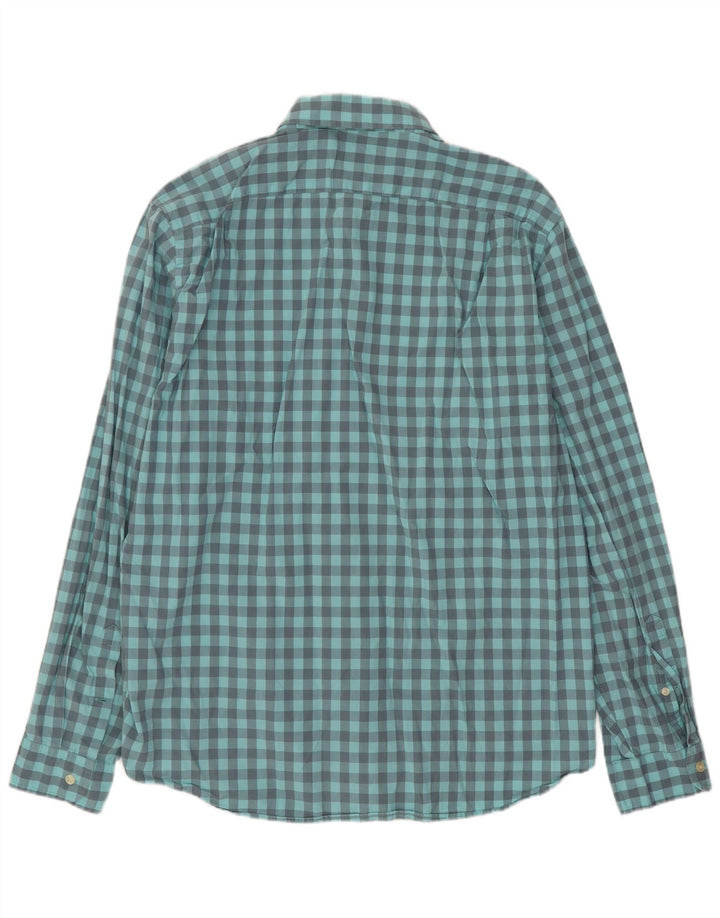 Camisa J. Crew para hombre de algodón a cuadros azul grande