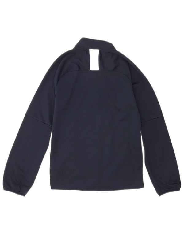 Nike Boys Dri Fit Chándal Top Chaqueta 8-9 años Pequeño Azul Marino Poliéster