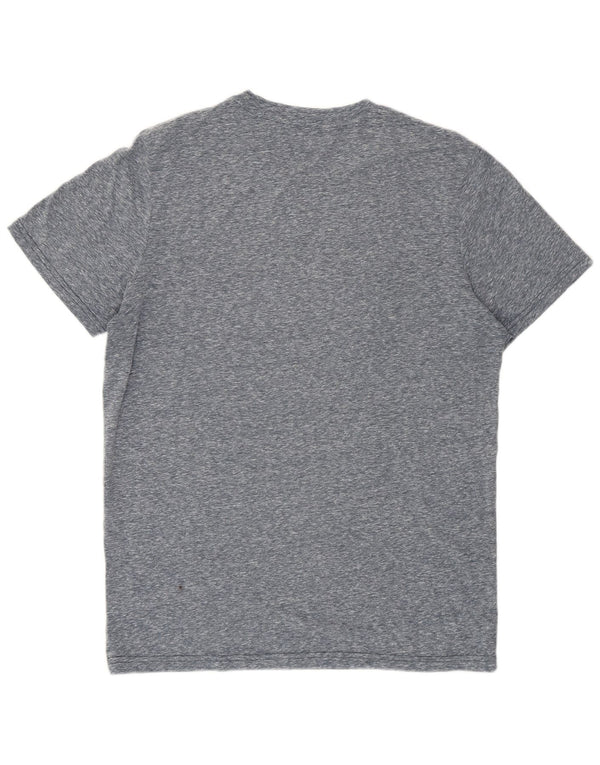 Jack & Jones Hombre Camiseta Gráfica Top Medium Blue Moteado