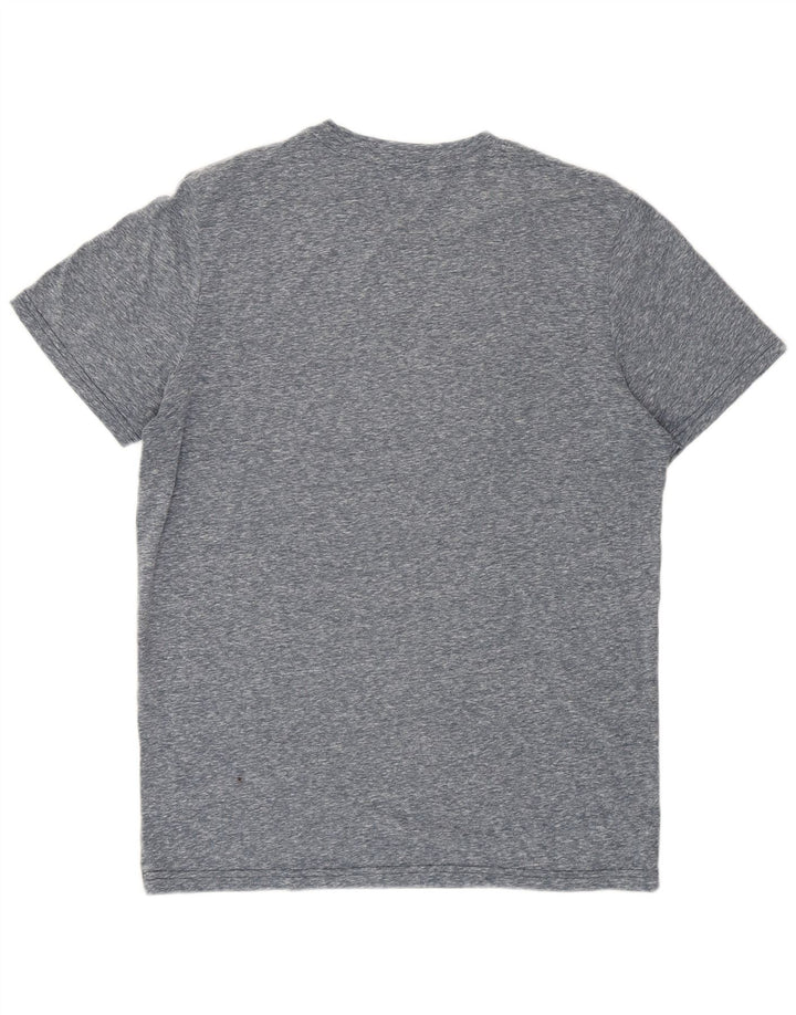 Jack & Jones Hombre Camiseta Gráfica Top Medium Blue Moteado