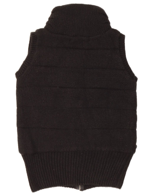 Zara Mujer Chaleco De Punto UK 44 Medio Negro Acrílico