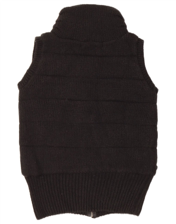 Zara Mujer Chaleco De Punto UK 44 Medio Negro Acrílico