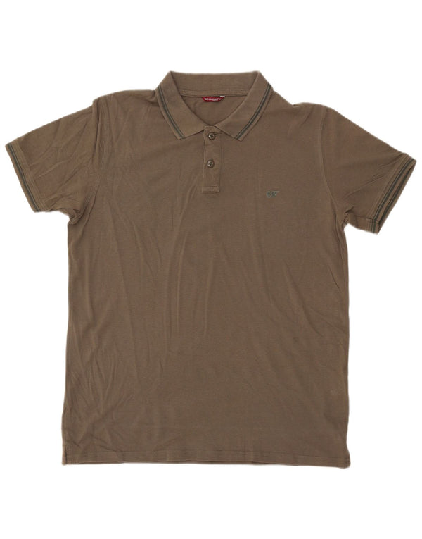 Polo Carrera Hombre XL Algodón Caqui