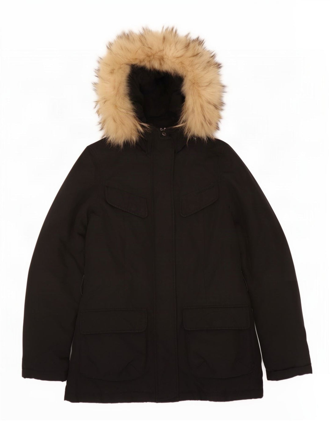 Woolrich Chaqueta acolchada con capucha para mujer UK 10 Small Black