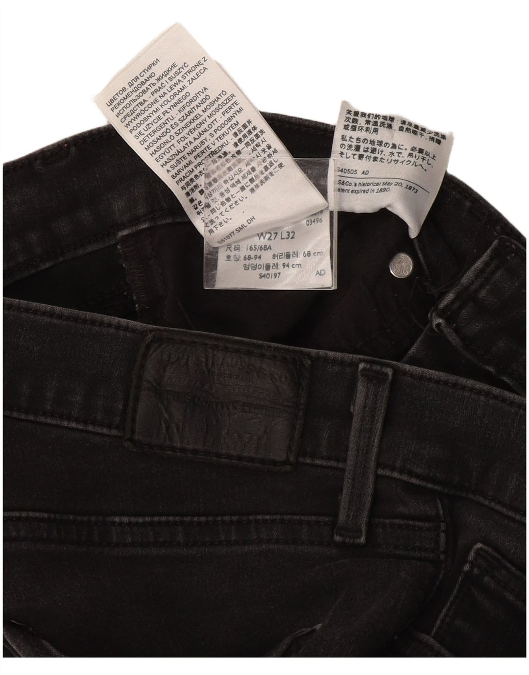 Levi's Mujer 312 Shaping Slim Jeans W27 L32 Algodón Gris