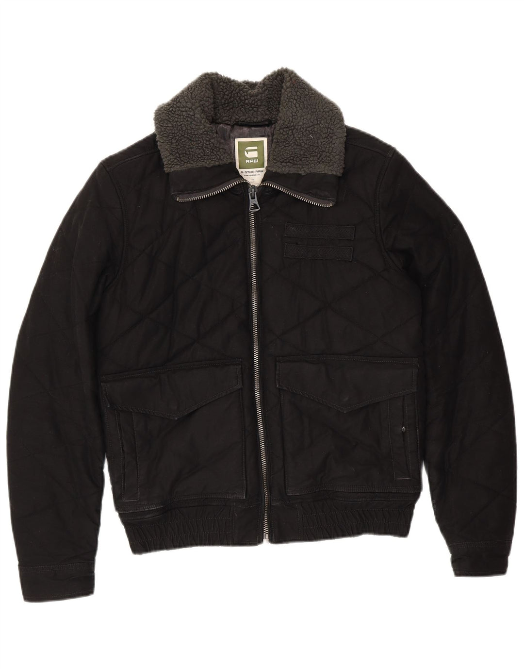 G-STAR Chaqueta acolchada para hombre UK 38 Mediana Algodón negro