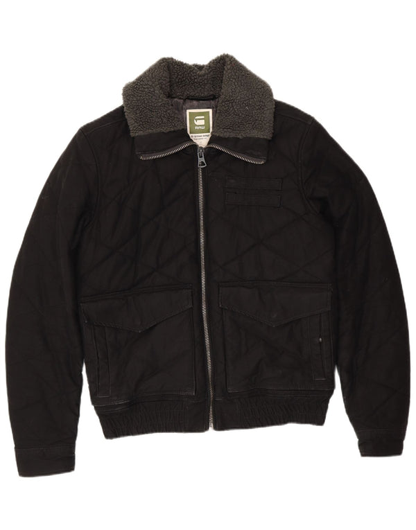 G-STAR Chaqueta acolchada para hombre UK 38 Mediana Algodón negro