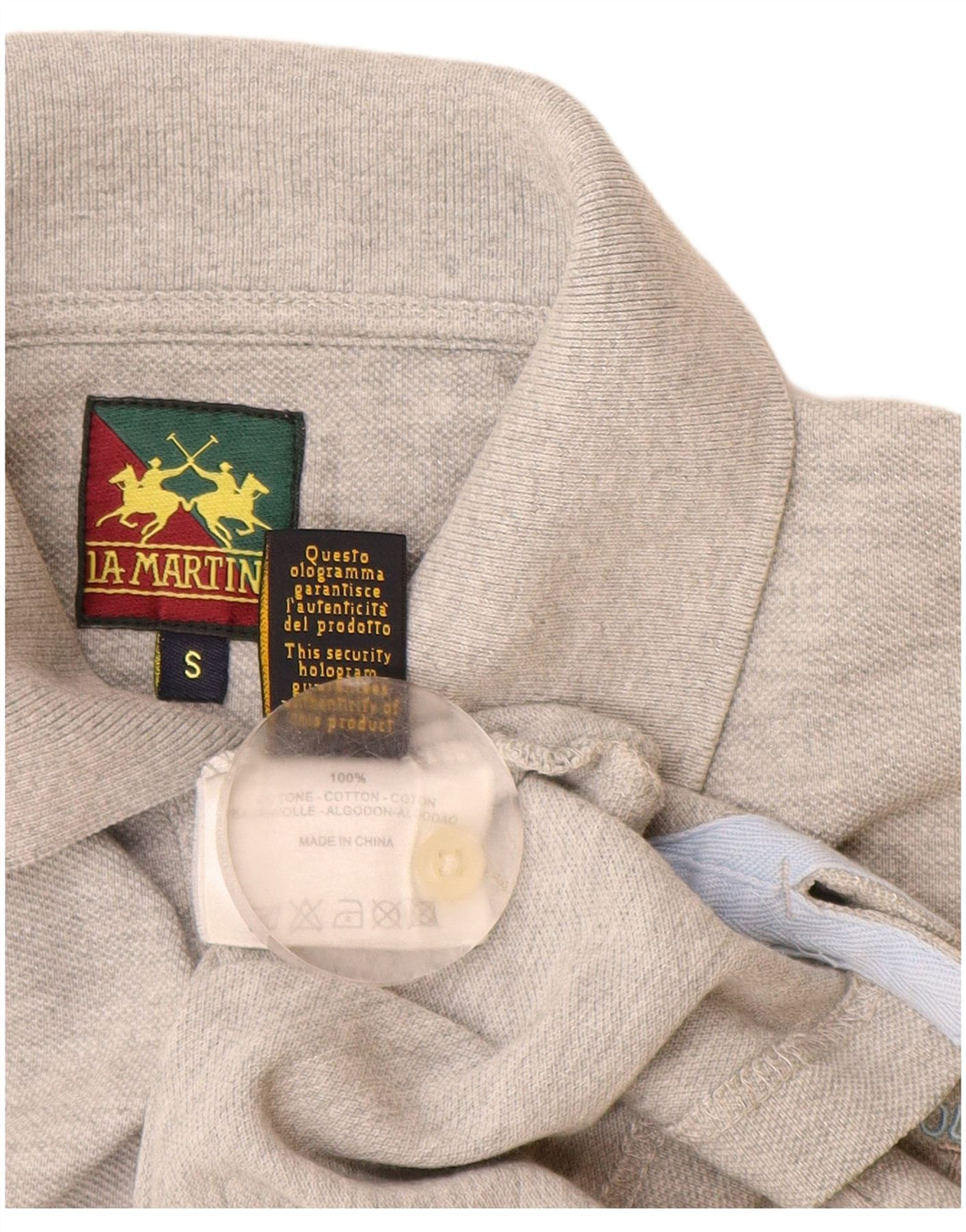 La Martina Polo Hombre Small Gris Algodón