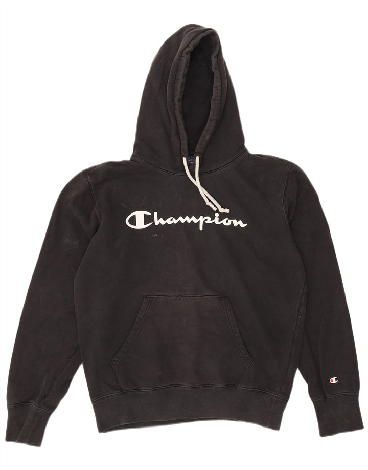 Champion Sudadera Con Capucha Gráfica Para Hombre Jersey De Algodón Negro Mediano