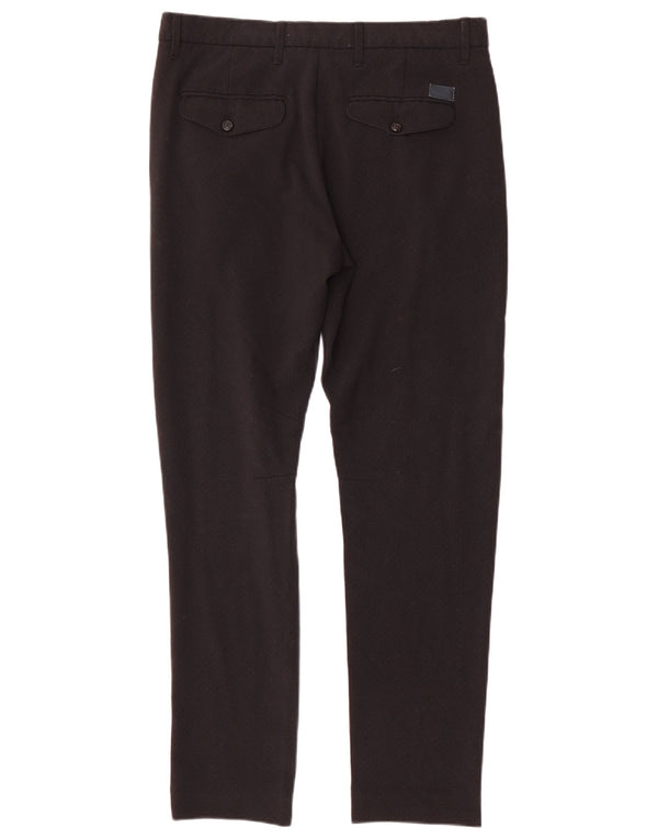 Zara Mens Slim Casual Pantalones EU 40 Medium W31 L30 Negro Manchado