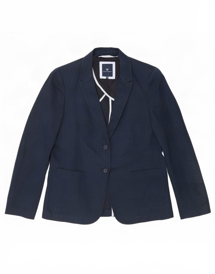 Crew Clothing Chaqueta Blazer de 2 Botones para Mujer UK 10 Small Azul Marino Lino