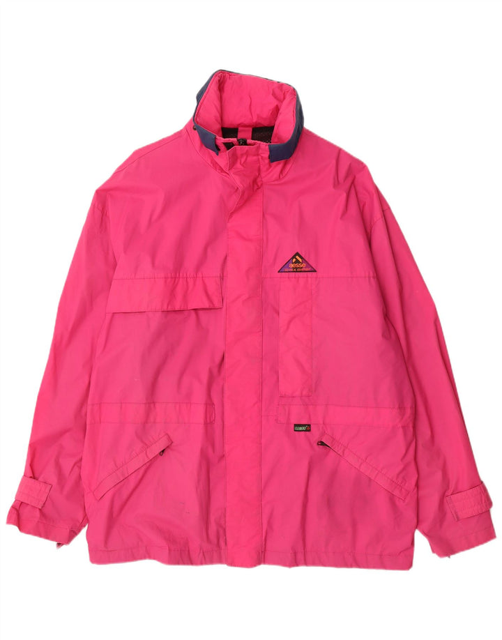 Chaqueta cortavientos para hombre Aesse UK 40 Large Pink Colourblock Poliamida