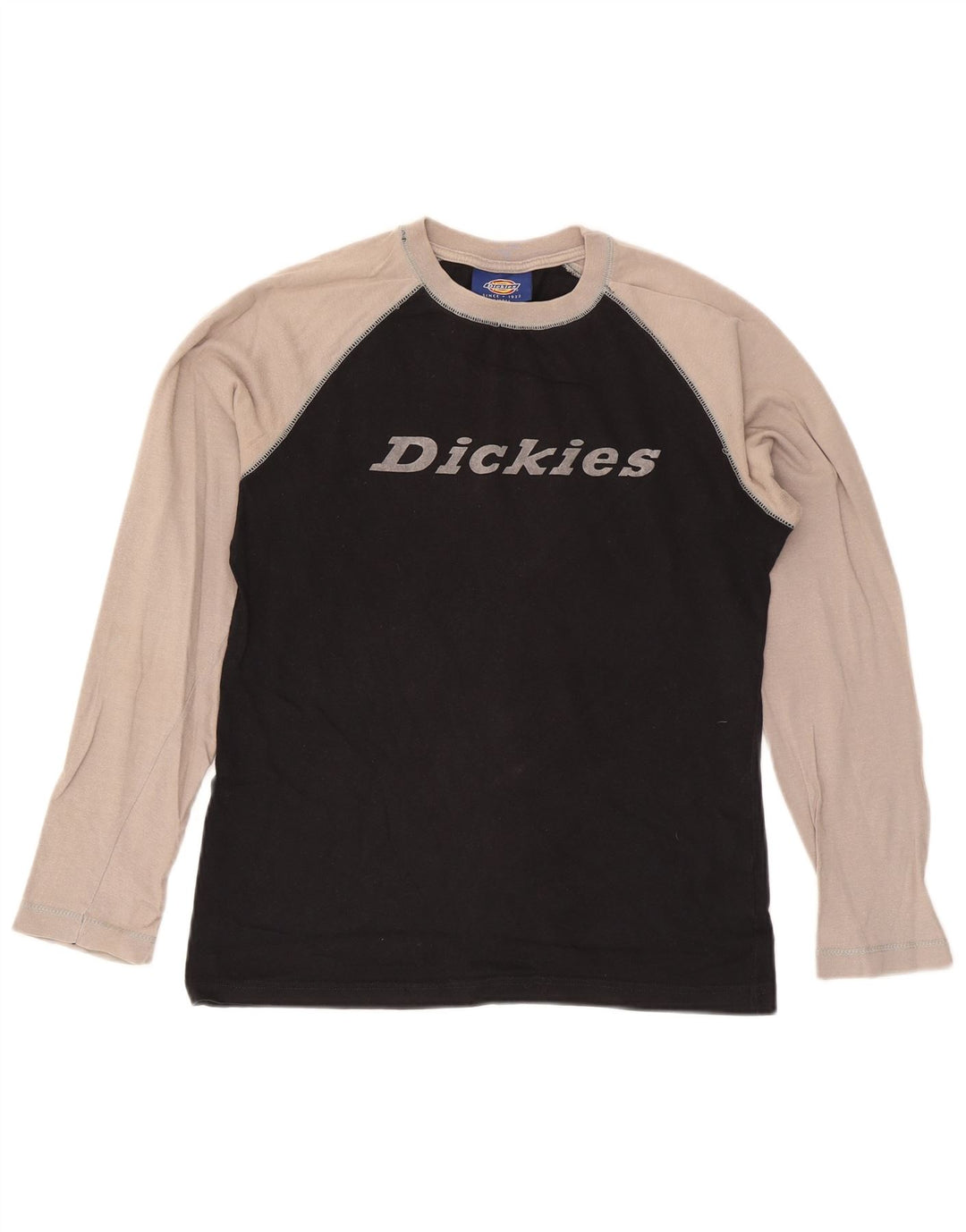 Dickies Hombre Top gráfico de manga larga de algodón color block negro pequeño