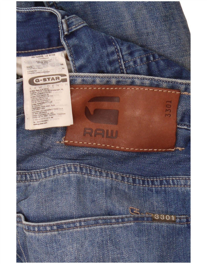 Vaqueros ajustados para hombre G-Star W38 L32 Algodón azul