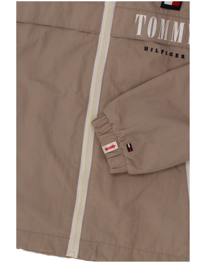 Tommy Hilfiger Chaqueta impermeable con capucha gráfica para niños 6-7 años Poliamida gris