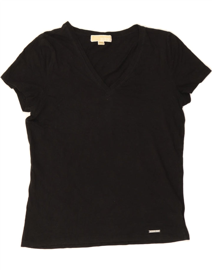 MICHAEL KORS Womens T-Shirt Top UK 14 Medium Black Cotton Vintage Michael Kors and Second-Hand Michael Kors from Messina Hembry 