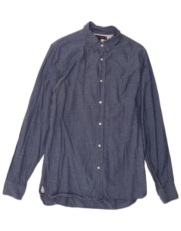 Camisa Tommy Hilfiger Hombre Small Azul Marino Algodón