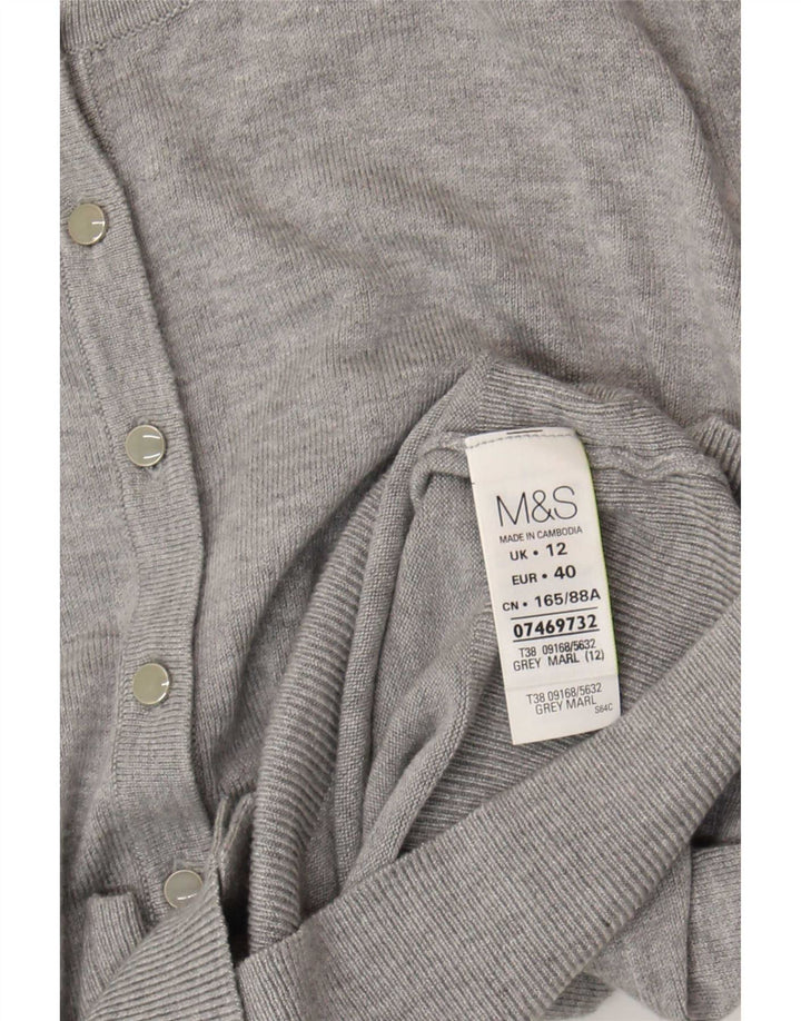 Marks & Spencer - Cárdigan para mujer, talla 40, viscosa gris medio