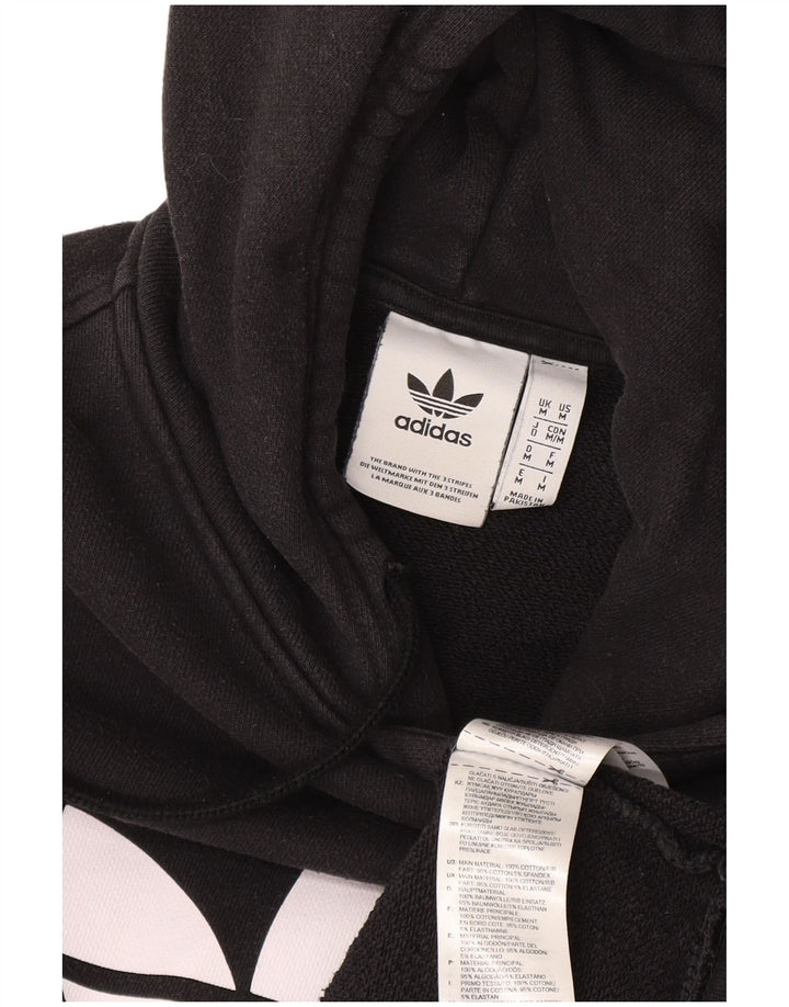 Adidas Hombre Sudadera Con Capucha Gráfica Jersey De Algodón Negro Mediano