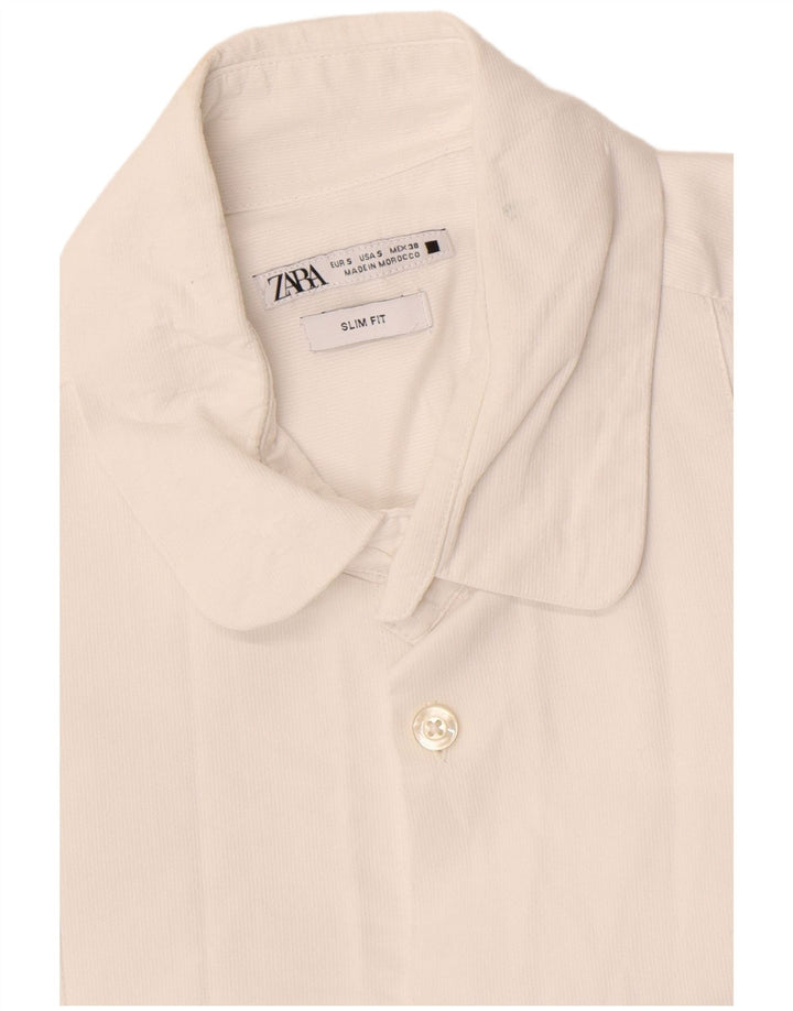 Zara Hombre Camisa Slim Fit Pequeña Blanca