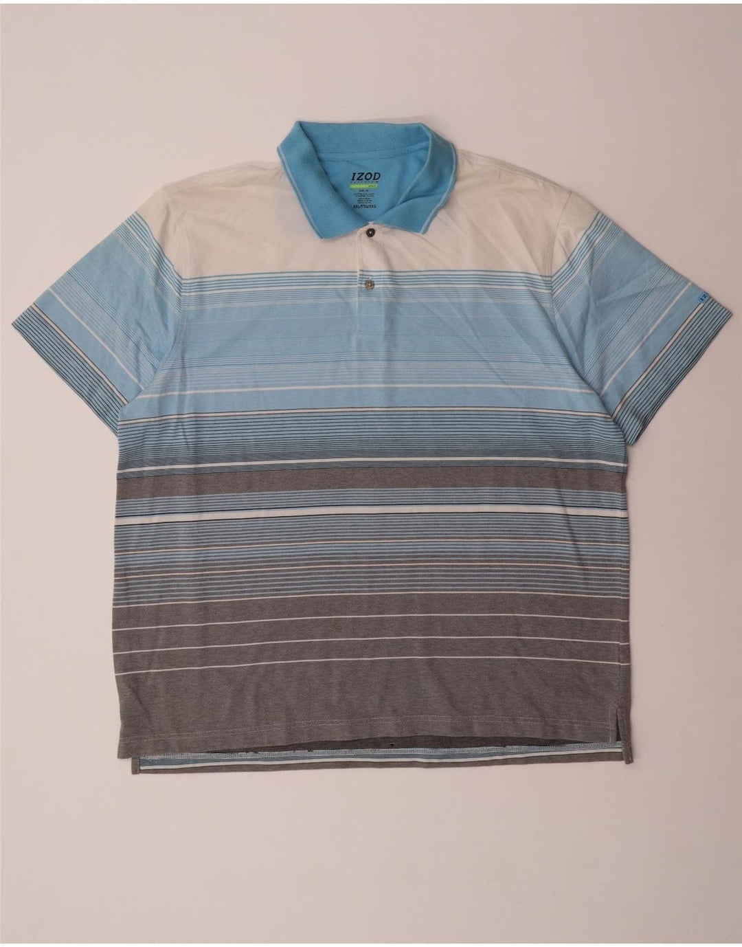Izod Polo de golf para hombre 2XL Algodón a rayas multicolor
